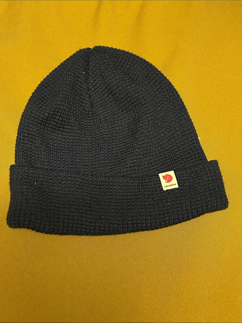 Fjallraven Navy Blue Waffle Knit Beanie